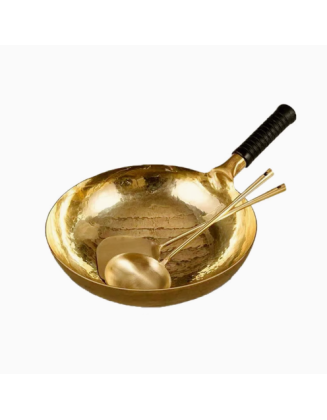 Zhangqiu mirror copper pot new uncoated hand-forged non-stick pot home gift brass pot